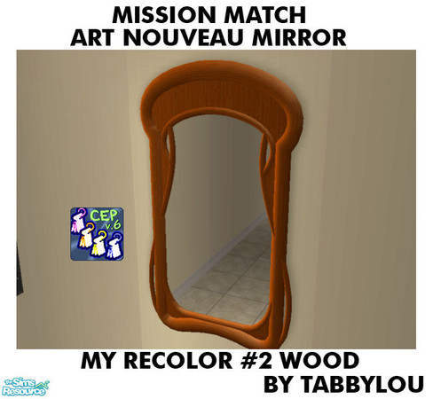 Sims 2 — TL - MM Art Nouveau Wall Mirror Recolor02Wd by TabbyLou — My Recolor #2 Wood of St. Ajoque Reproductions