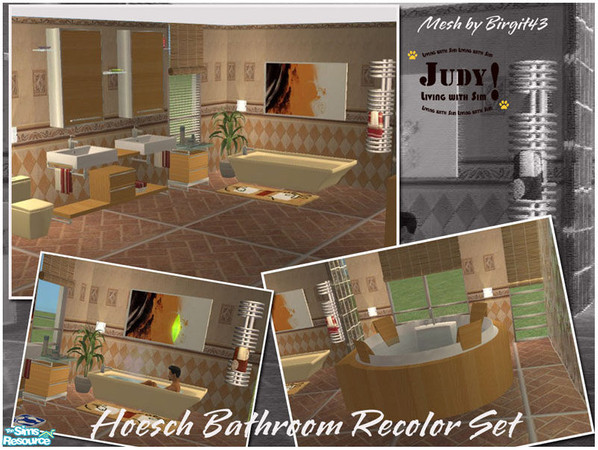 Sims 2 — Judy_Hoesch Bathroom recolor set by judyhugsnoopy — Recolor of Birgit43 Hoesch Bathroom Set, hope you like it :D