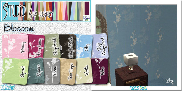 Sims 2 — Studio K Blossom_03 by StudioKhagerks — 25-36 of 36 colors. Great for Takemizu Village hotels! Blossom has a