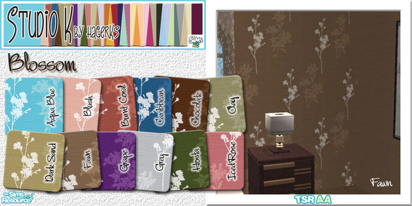 Sims 2 — Studio K Blossom_01 by StudioKhagerks — 1-12 of 36 colors. Great for Takemizu Village hotels! Blossom has a