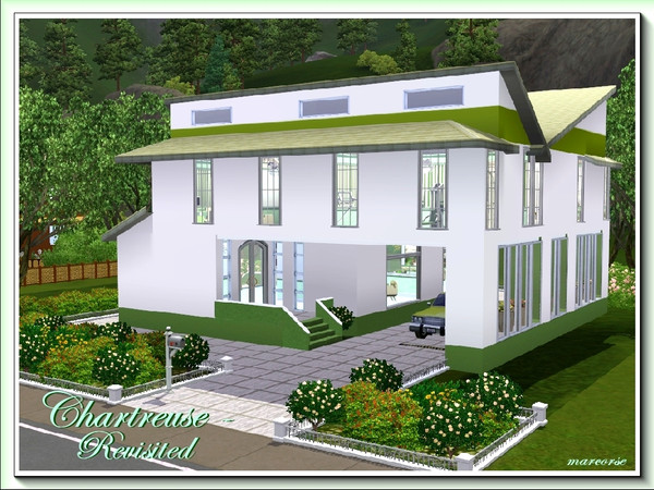 Sims 3 — Chartreuse by marcorse —  Chartreuse was designed for the 2-income, no children, upwardly mobile Sim couple. It
