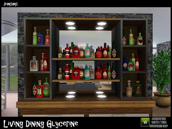 Sims 3 — bar ,mirror,light glycerine by jomsims — bar ,mirror,light glycerine