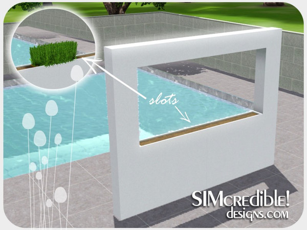 Sims 3 — Lismore Villa 4x1 wall piece by SIMcredible! — by SIMcredibledesigns.com available at TSR