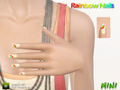 Sims 3 — Rainbow Nails by MINISZ — Long time no see guys~~ Really miss everyone! Here I bring a summer gift. Cute rainbow