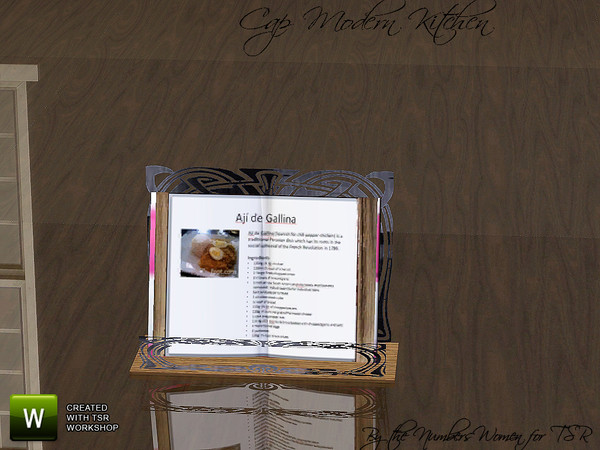 Sims 3 — Cap Modern Kitchen Cookbook by TheNumbersWoman — Stylish Furniture priced for the disappearing middle class