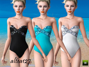 Sims 3 — swimsuit Dany by altea127 — This swimsuit is full body with bright cross on the breast