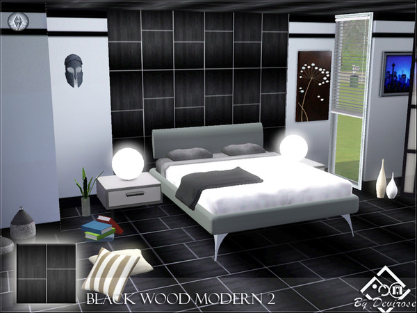 Sims 3 — Black Wood 2 by Devirose — Black wood, modern, elegant.Base Game Compatible,no need EP,created wit EA Create a