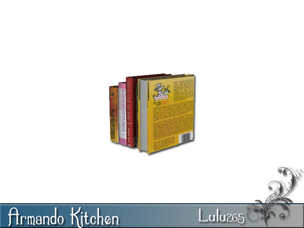 Sims 3 — Armando Kitchen Decor Books by Lulu265 — Part of the Armando Kitchen Set Made by Lulu265 for TSR. Please do not