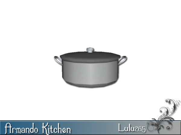 Sims 3 — Armando Kitchen Decor Cooking Pot by Lulu265 — Part of the Armando Kitchen Set Fully CAStable Made by Lulu265