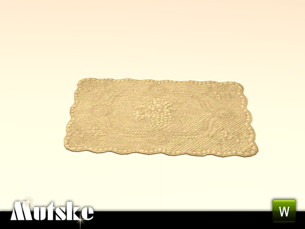 Sims 3 — Hunt Dining Placemat by Mutske — Part of the Hunt Diningroom. 1 Recolorable part. Made by Mutske. TSRAA.