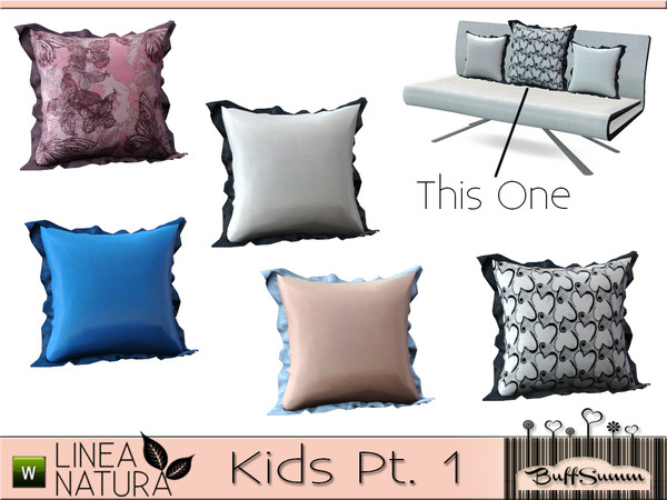 Sims 3 — Linea Natura Kids Pillow Loveseat A by BuffSumm — Part of the *Linea Natura Series - Kids* Created by BuffSumm @