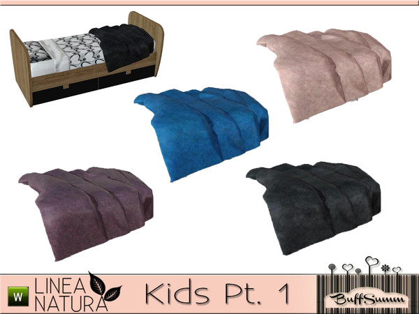 Sims 3 — Linea Natura Kids Blanket Bed by BuffSumm — Part of the *Linea Natura Series - Kids* Created by BuffSumm @ TSR