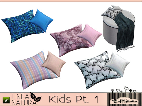 Sims 3 — Linea Natura Kids Pillow Pouf by BuffSumm — Part of the *Linea Natura Series - Kids* Created by BuffSumm @ TSR