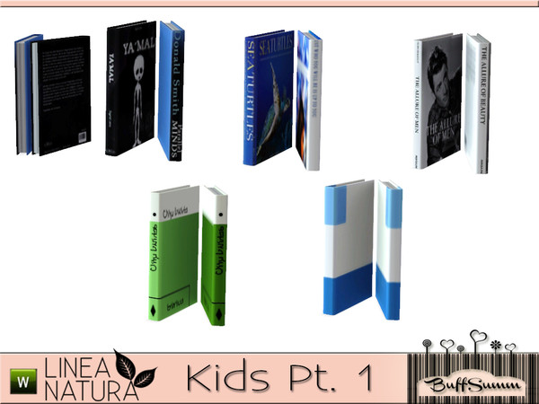 Sims 3 — Linea Natura Kids Books C by BuffSumm — Part of the *Linea Natura Series - Kids* Created by BuffSumm @ TSR