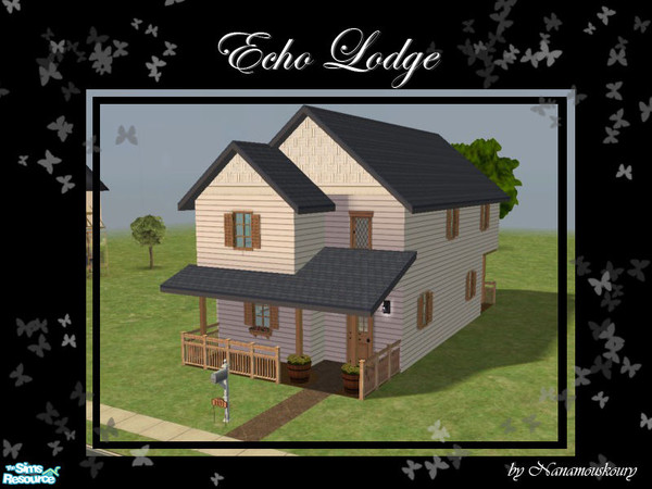 Sims 2 — Echo Lodge by Nanamouskoury — Wonderful starter house, ready to receive a growing family. Small facade, but its