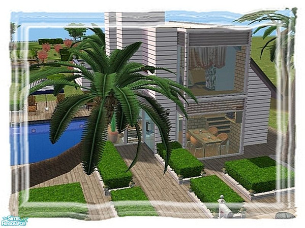 Sims 2 — Tiny Modern House  by ayyuff — This lovely house is suitable for single or double sims. Hope you like it. main