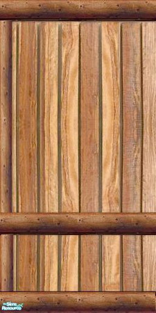 Sims 2 — Grks mountain Left by greeksim — Part of a four walls and one light wood floor for your mountain cabins.