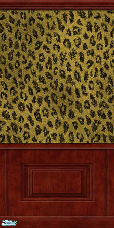 Sims 2 — Yellow Leopard Boards by JibJib — Imported from the ancient city of Leoparopia these wallpapers are a must for