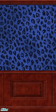 Sims 2 — Blue Leopard Boards by JibJib — Imported from the ancient city of Leoparopia these wallpapers are a must for all