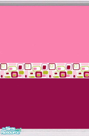 Sims 2 — Retro Wall- Pink Candy by smurfberry32 — Pink Candy Retro Painted walls that are bright and cheerful and great