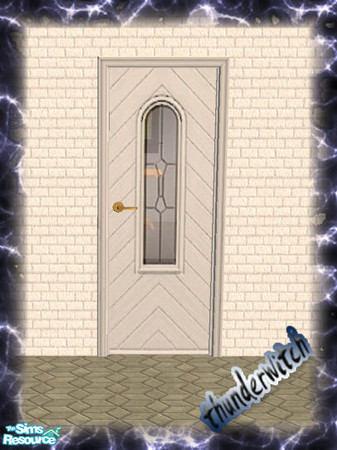 Sims 2 — Entrance Doors  - White Door by thunderwitch — Maxis recolor. No mesh required.