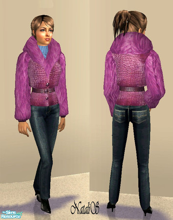 Sims 2 — NS outerwear teen collection-item2. by Natalis — Nice warm fur jackets for teen girls.