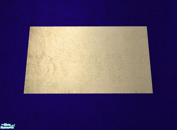 Sims 2 — Modern Living White - White Shag Rug by Riverwillows — Soft, luxurious white shag rug. Part of the Modern Living