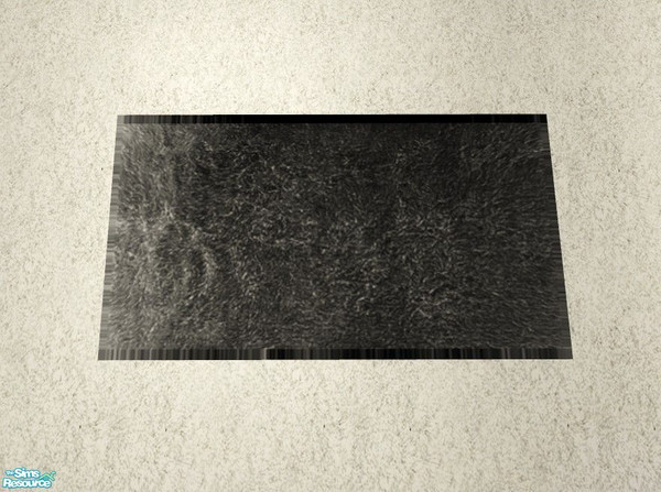 Sims 2 — Modern Living Pine - Black Shag Rug by Riverwillows — Soft and luxurious black shag rug. Part of the Modern