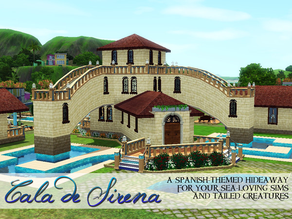 Sims 3 — Cala de Sirena Resort by medalgold2 — Treat your sea-loving sims and your fishtailed creatures to this peaceful,