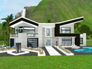 Sims 3 — Modern Loft 7800 by gox352 — Ultra Modern Beach Villa with 2 bedrooms, 2 bathrooms, large living room, kitchen,