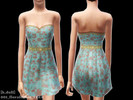 Sims 3 — Floral Dress TEEN by kdoll — new mesh 4 recolorable area