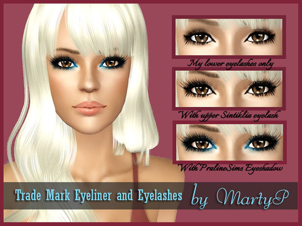 Sims 3 — Trade Mark Eyeliner and Eyelashes by MartyP — Please do not re upload as your own. CAS and launcher thumbnail