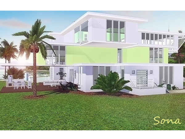 Sims 3 — Sona by YunaRyou2 — Sona is a modern but lovely home at the westcoast on isla paradiso. It lies right beside the