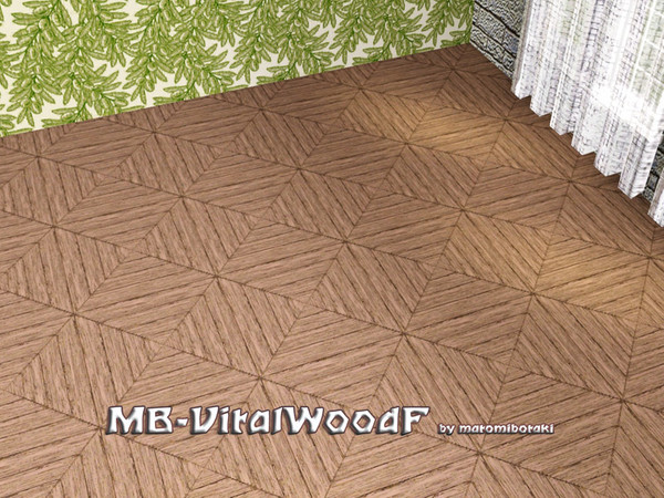 Sims 3 — MB-VitalWoodF by matomibotaki — Wooden pattern with naturally grained wooden texture and 3 recolorable areas, by