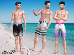 Sims 3 —  Fresh color swimwear by altea127 — fresh and colorful swimwear for your male sims
