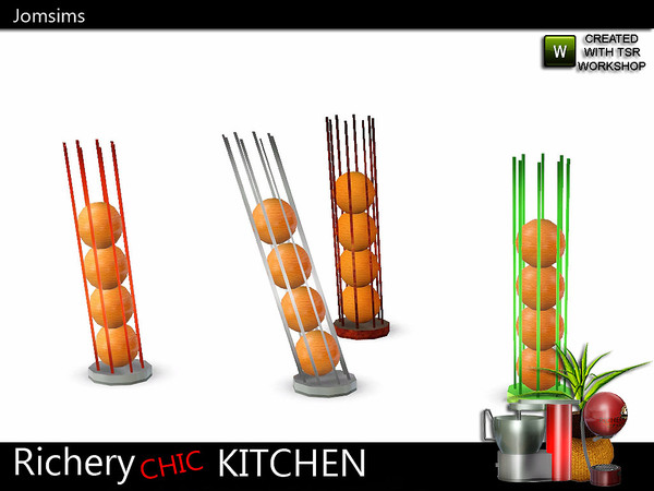 Sims 3 — Kitchen richery chic deco oranges with structure by jomsims — Kitchen richery chic deco oranges with structure