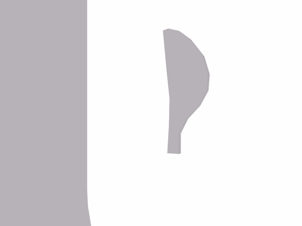 Sims 3 — White Cream Left Mirror by Flovv — A modern mirror.