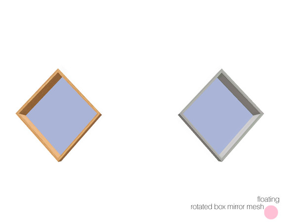Sims 3 — Floating Rotated Box Mirror Mesh by DOT — Floating Rotated Box Mirror Mesh by DOT of The Sims Resource