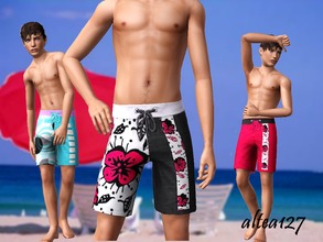 Sims 3 —  Male Teen Fresh color swimwear  by altea127 — Bottom fresh swimwear for your male teen sims