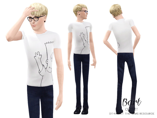 Sims 3 — Bart Outfit by DT456 — Inspired by the Simpson figure Bart. Part of the Colorful Collections. Enjoy!