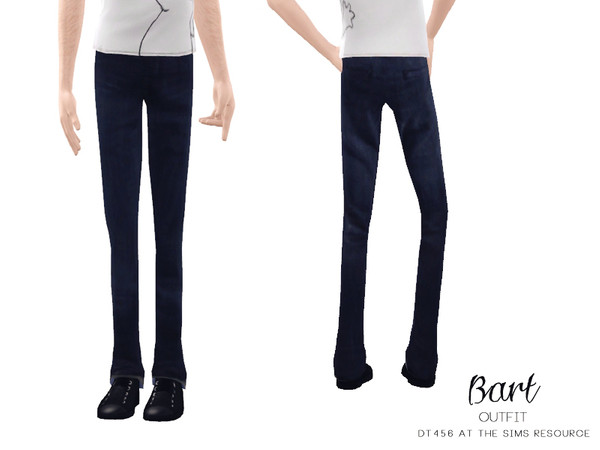 Sims 3 — Bart Jeans by DT456 — Part of the Colorful Collections 3 recolorable parts, 1 style included. CAS Thumbnail in