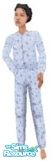 Sims 1 — Buyable Blue Flannel PJs by oreocreme — Buyable flannel PJs with blue floral print for girls. All three skin