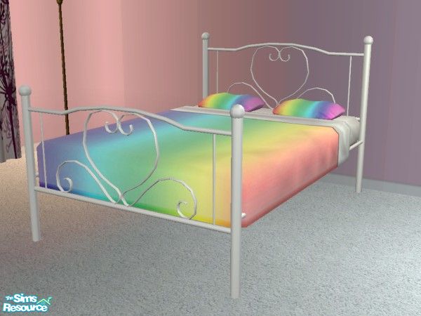 The Sims Resource Heart Bed Frame, White Heart Bed Frame