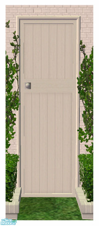 Sims 2 — BH Door - No Glass 1Tile STRAIGHT by simtomatic — This object requires the Beach House Shuttered Window 2Tile,