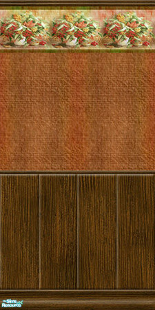 Sims 2 — Autumn Idyll - 06 by perelinka — AUTUMN IDYLL: wallpaper 06 with walnut wood