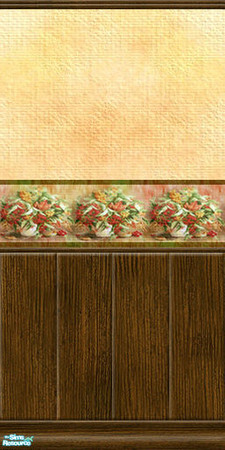 Sims 2 — Autumn Idyll - 02 by perelinka — AUTUMN IDYLL: wallpaper 02 with walnut wood