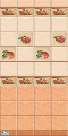 Sims 2 — DELICIOUS PEACH -aotdp02 by perelinka — Autumn Orchard - Delicious Peach: tiled wall 02