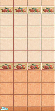 Sims 2 — DELICIOUS PEACH -aotdp01 by perelinka — Autumn Orchard - Delicious Peach: tiled wall 01
