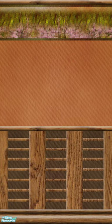 Sims 2 — Indian Summer 06 by perelinka — orange+brown wallpaper finished with oak wood
