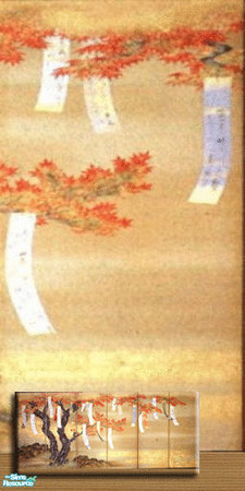 Sims 2 — Autumn at the Orient Wall Mural Set - Orientmural4 by Alyosha — A collection of 6 walls to form a mural, and a
